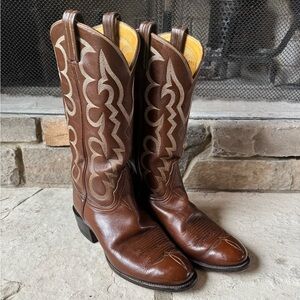 Tony Lama All Leather Western Boots Size 8 Men's, Women Size 9.5-10